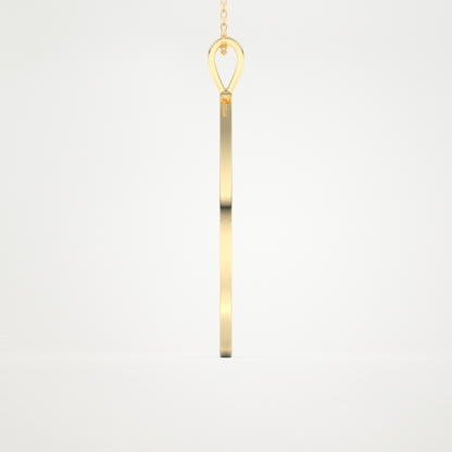 Custom Fingerprint Pendant Necklace – 14K/18K Gold & 925 Silver 8