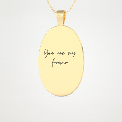 Custom Fingerprint Pendant Necklace – 14K/18K Gold & 925 Silver 9