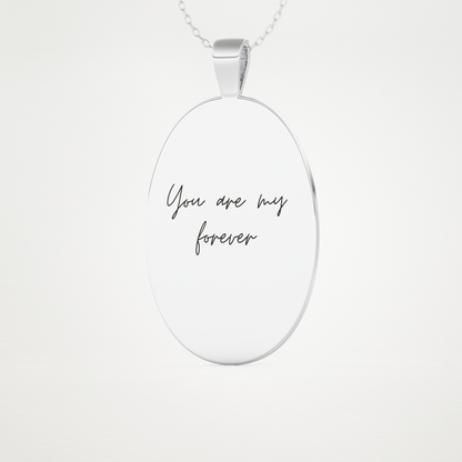 Custom Fingerprint Pendant Necklace – 14K/18K Gold & 925 Silver 4