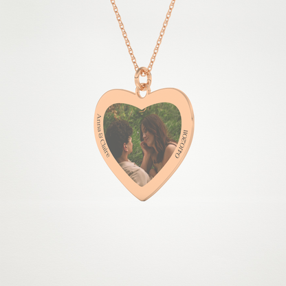 Custom Photo Printed Pendant Necklace – 14K/18K Gold & 925 Silver 13