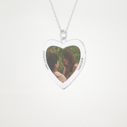 Custom Photo Printed Pendant Necklace – 14K/18K Gold & 925 Silver 4