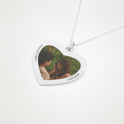 Custom Photo Printed Pendant Necklace – 14K/18K Gold & 925 Silver 3