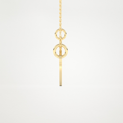 Custom Heart and Key Matching Necklace Set – 14K/18K Gold & 925 Silver 8