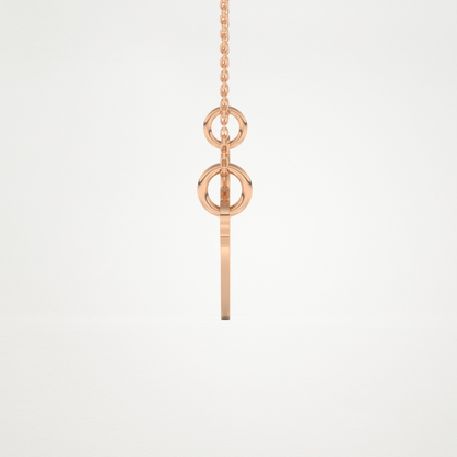 Custom Heart and Key Matching Necklace Set – 14K/18K Gold & 925 Silver 13