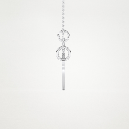 Custom Heart and Key Matching Necklace Set – 14K/18K Gold & 925 Silver 3