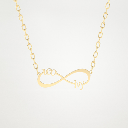 Custom Personalized Infinity Pendant Necklace – 14K/18K Gold & 925 Silver 6