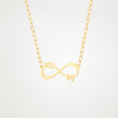 Custom Personalized Infinity Pendant Necklace – 14K/18K Gold & 925 Silver 7