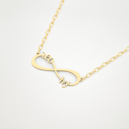 Custom Personalized Infinity Pendant Necklace – 14K/18K Gold & 925 Silver 10