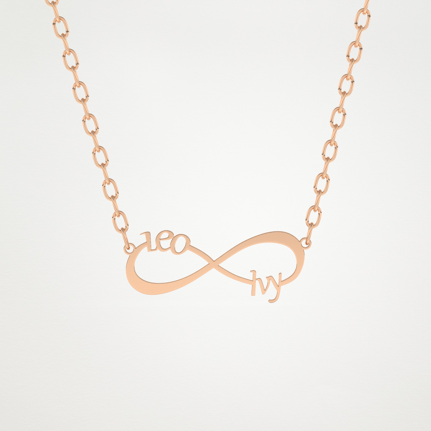 Custom Personalized Infinity Pendant Necklace – 14K/18K Gold & 925 Silver 11