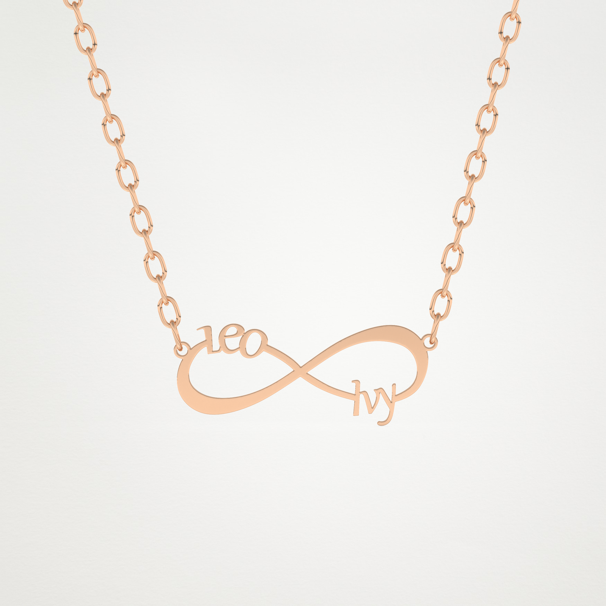 Custom Personalized Infinity Pendant Necklace – 14K/18K Gold & 925 Silver 11