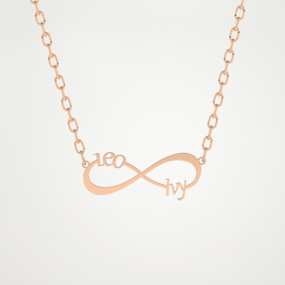 Custom Personalized Infinity Pendant Necklace – 14K/18K Gold & 925 Silver 11