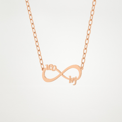 Custom Personalized Infinity Pendant Necklace – 14K/18K Gold & 925 Silver 12