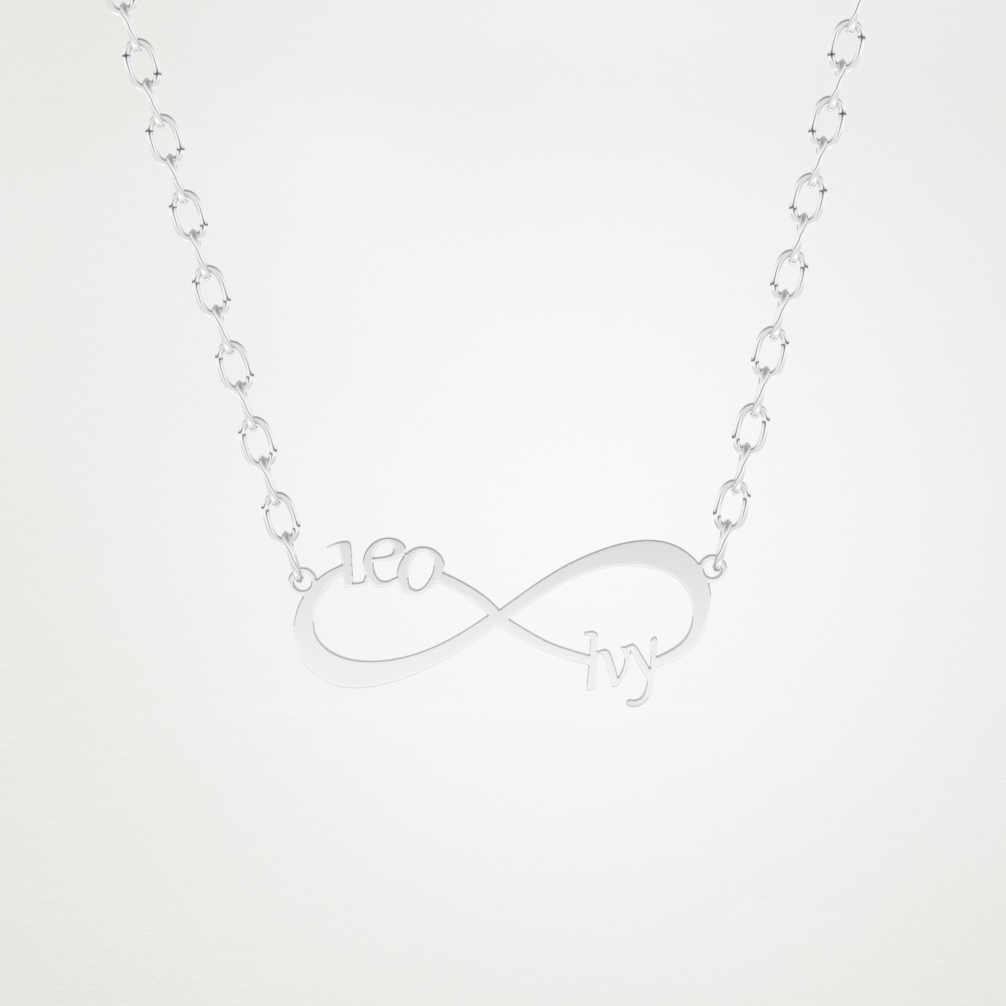 Custom Personalized Infinity Pendant Necklace – 14K/18K Gold & 925 Silver 1