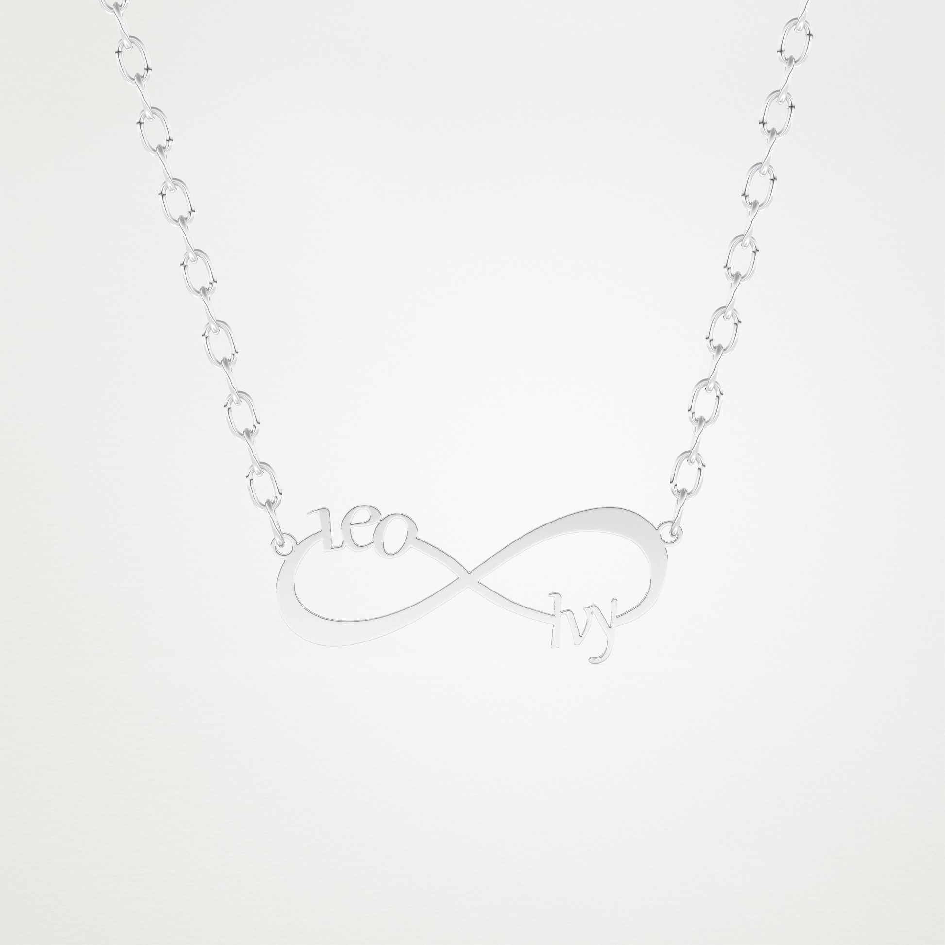Custom Personalized Infinity Pendant Necklace – 14K/18K Gold & 925 Silver 1