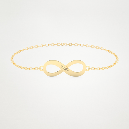 Custom Infinity Bracelet – 14K/18K Gold & 925 Silver 4