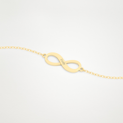 Custom Infinity Bracelet – 14K/18K Gold & 925 Silver 5