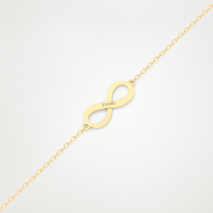 Custom Infinity Bracelet – 14K/18K Gold & 925 Silver 6
