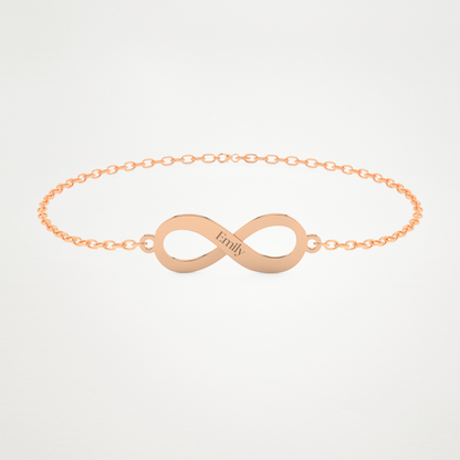 Custom Infinity Bracelet – 14K/18K Gold & 925 Silver 7