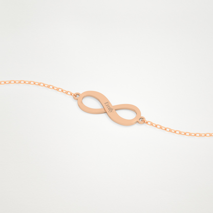 Custom Infinity Bracelet – 14K/18K Gold & 925 Silver 8