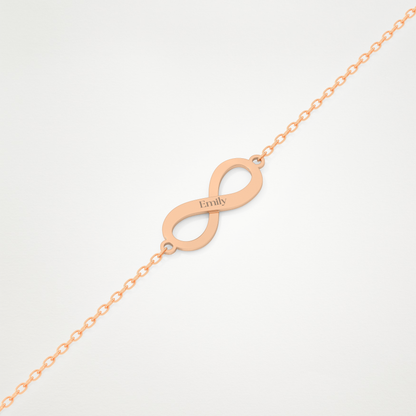 Custom Infinity Bracelet – 14K/18K Gold & 925 Silver 9