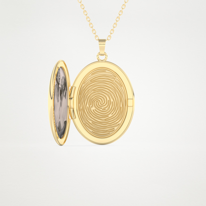 Custom Photo Mini Locket Necklace – 14K/18K Gold & 925 Silver 6