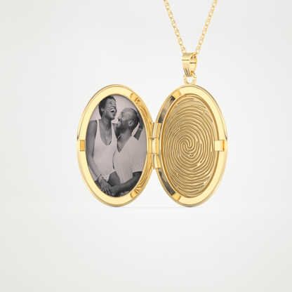 Custom Photo Mini Locket Necklace – 14K/18K Gold & 925 Silver 7