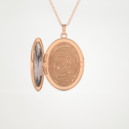 Custom Photo Mini Locket Necklace – 14K/18K Gold & 925 Silver 11
