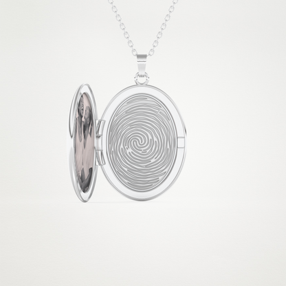 Custom Photo Mini Locket Necklace – 14K/18K Gold & 925 Silver 1