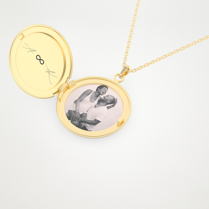 Custom Photo & Customized Engraving Locket Necklace – 14K/18K Gold & 925 Silver 10