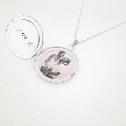 Custom Photo & Customized Engraving Locket Necklace – 14K/18K Gold & 925 Silver 5