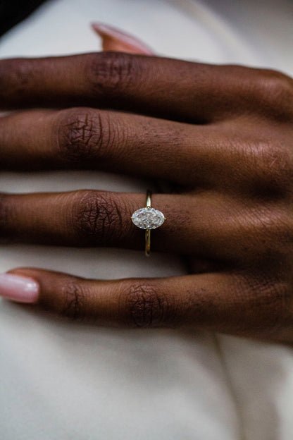 2.9 Carats Emerald Pave Styled Moissanite Engagement Ring