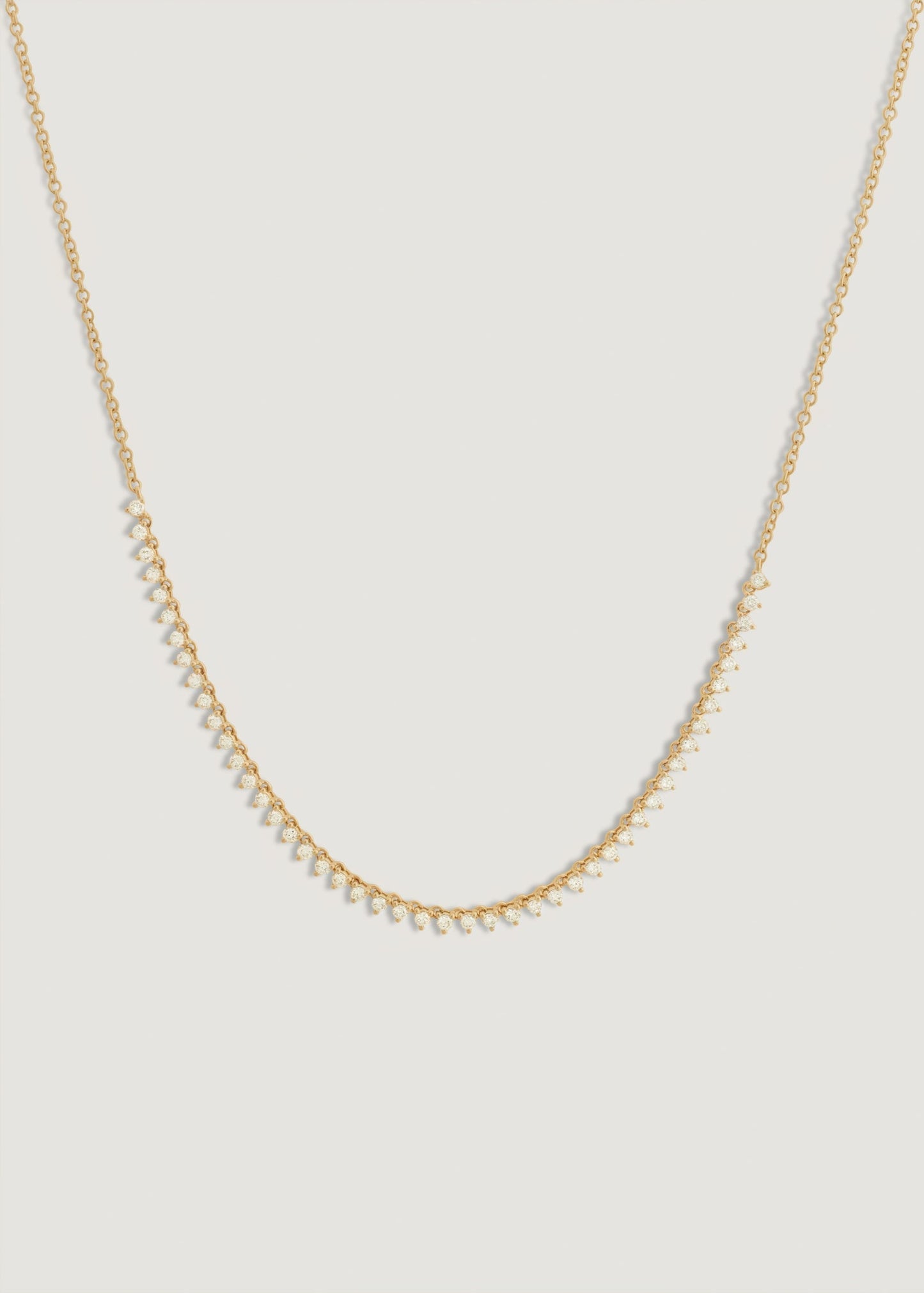 3.5 TCW Round Moissanite Diamond Linear Tennis Necklace