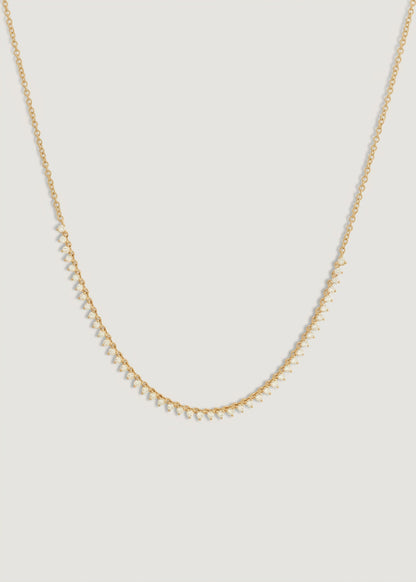 3.5 TCW Round Moissanite Diamond Linear Tennis Necklace