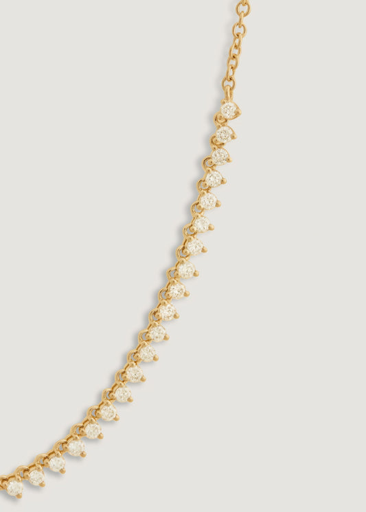 3.5 TCW Round Moissanite Diamond Linear Tennis Necklace