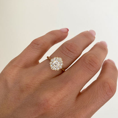 Marquise Shaped Three Stone Lab Grown Diamond Engagement Ring