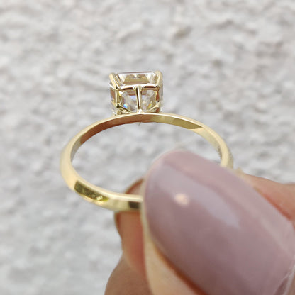 Asscher Cut Engagement Ring Basket Setting