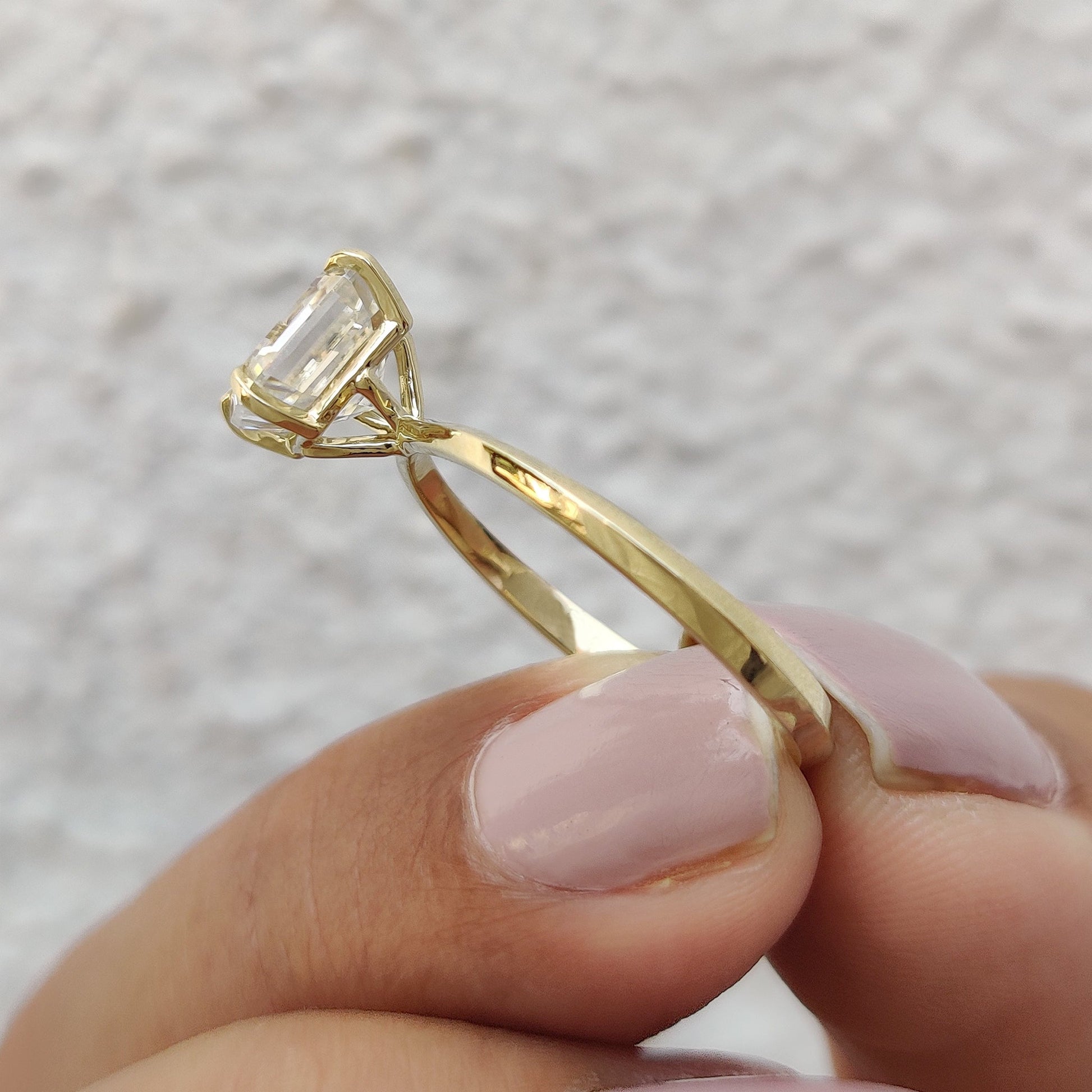 Asscher Cut Engagement Ring Basket Setting