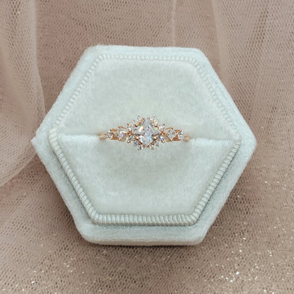 Marquise Shaped Three Stone Lab Grown Diamond Engagement Ring