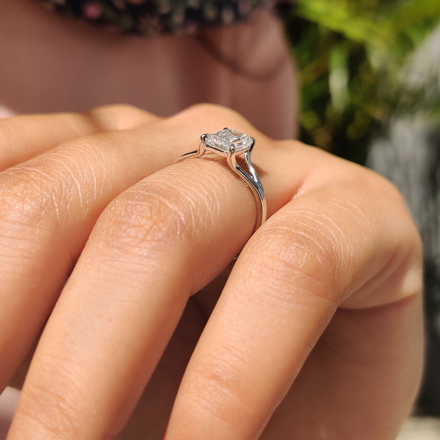 Open Gallery Emerald Cut Diamond Solitaire Ring