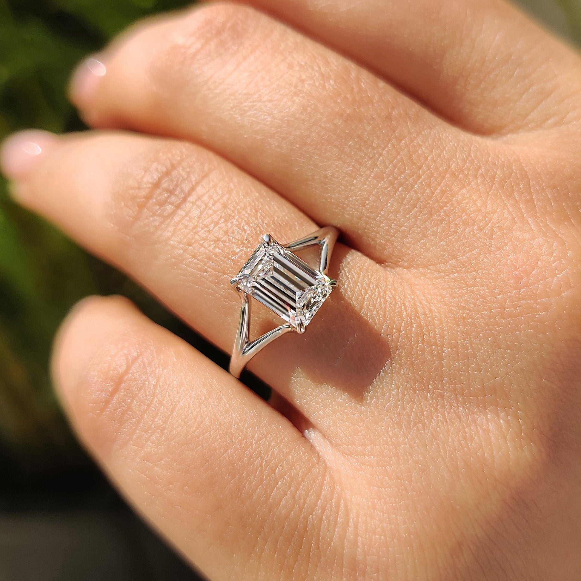 Open Gallery Emerald Cut Diamond Solitaire Ring