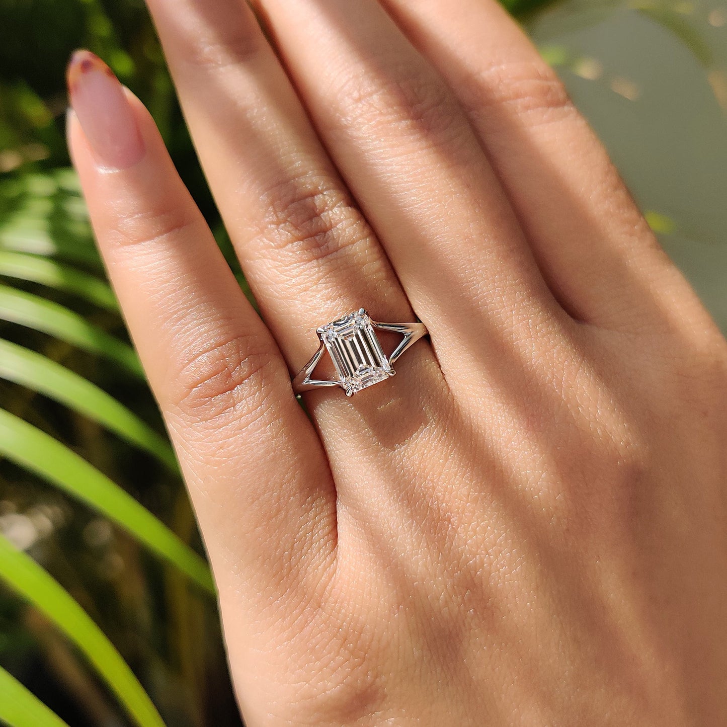 Open Gallery Emerald Cut Diamond Solitaire Ring