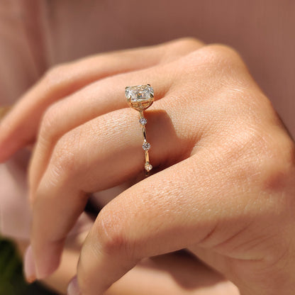 Cushion Cut Seven Stone Diamond Ring