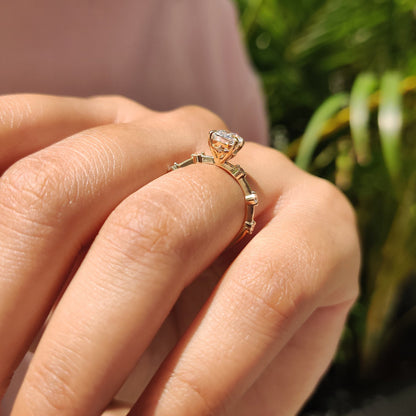 Cushion Cut Seven Stone Diamond Ring