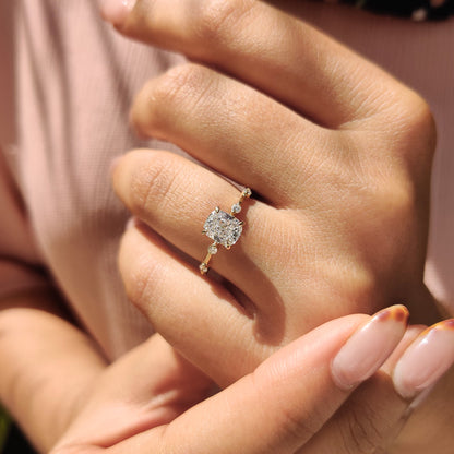 Cushion Cut Seven Stone Diamond Ring