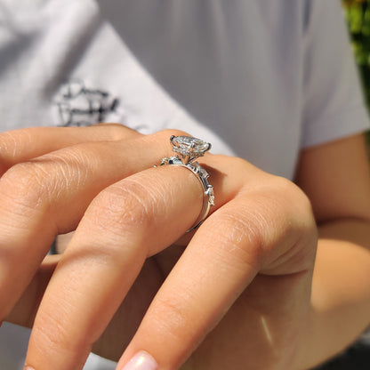 2 Carat Radiant Cut Hidden Halo Engagement Ring