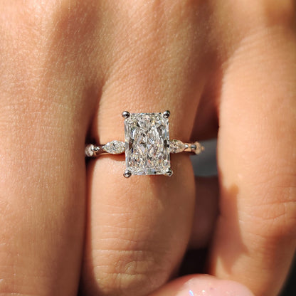 2 Carat Radiant Cut Hidden Halo Engagement Ring
