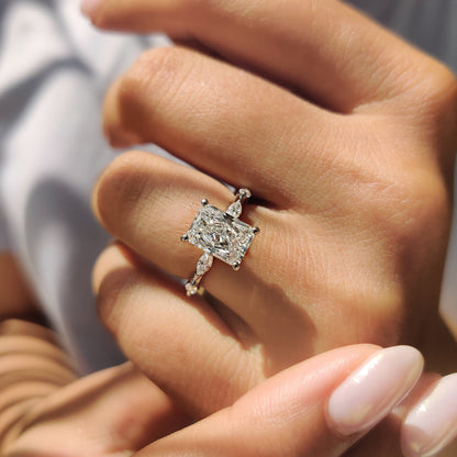 2 Carat Radiant Cut Hidden Halo Engagement Ring