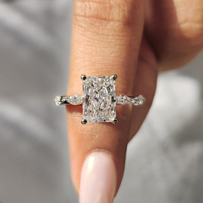 2 Carat Radiant Cut Hidden Halo Engagement Ring