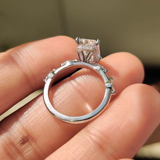 2 Carat Radiant Cut Hidden Halo Engagement Ring