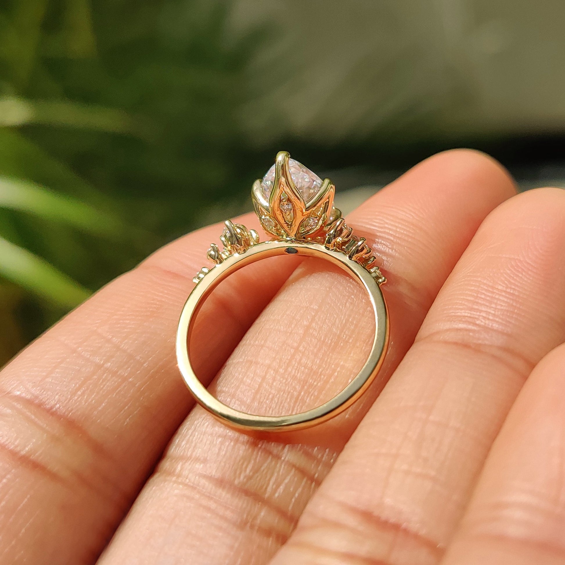Marquise Cluster Ring With Blue Topaz Hidden Accent